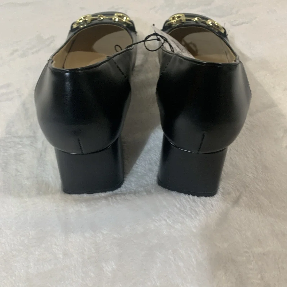 Giani Bernini Ameriee Dress Pumps Black Memory Foam Block Heel NIB - Size 10